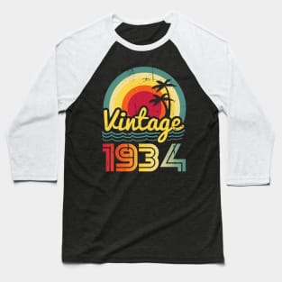 Vintage 1934 Made in 1934 89th birthday 89 years old Gift Baseball T-Shirt